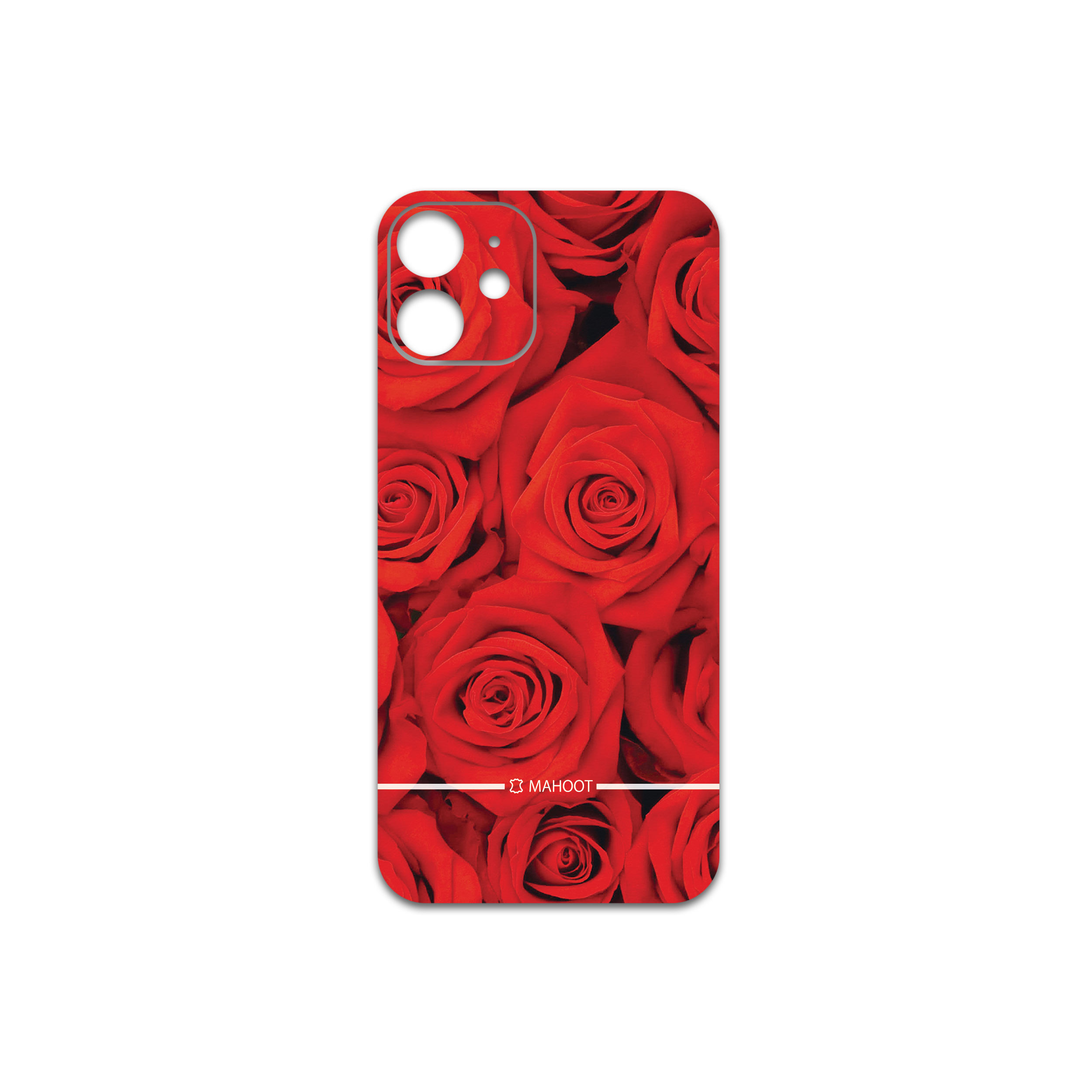 برچسب پوششی ماهوت مدل Red-Flower مناسب برای گوشی موبایل اپل iPhone 12 mini