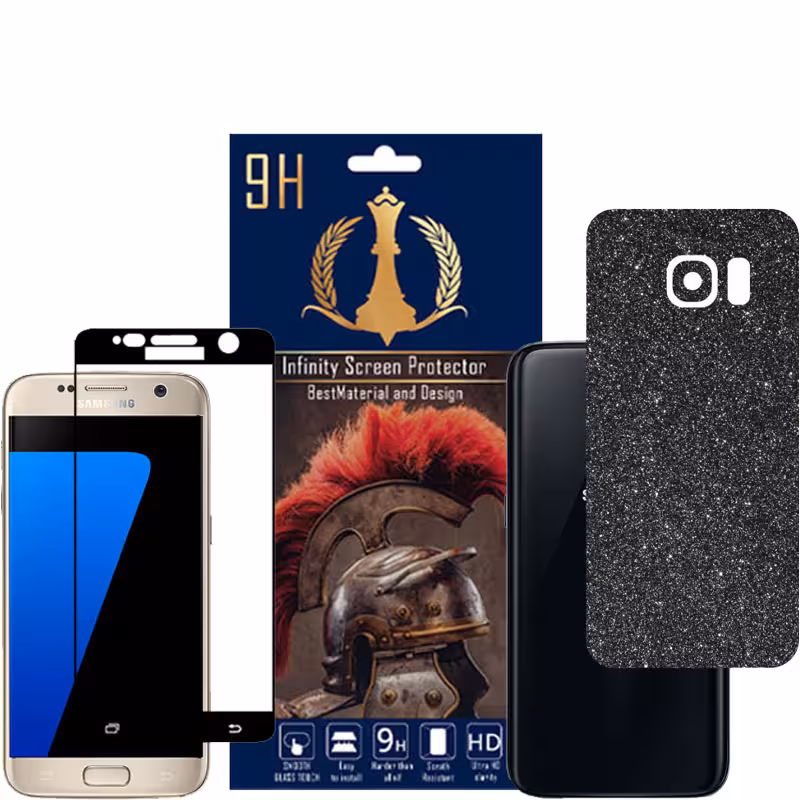 برچسب پوششی اینفینیتی مدل PRO MAX مناسب برای گوشی موبایل سامسونگ GALAXY S7 به همراه محافظ صفحه نمایش