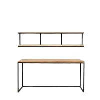 میز اداری مدل Nordico MD به همراه طبقه دیواری