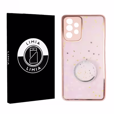 کاور لیمیا مدل فانتزی لنزدار پشت شیشه ای طرح ستاره کد 436 مناسب برای گوشی موبایل سامسونگ Galaxy A53 به همراه پاپ سوکت