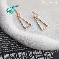 خرید گوشواره آویزی طرح مثلثی کیفیت عالی مارک ژوپینگ کد 1616063 - ردگل