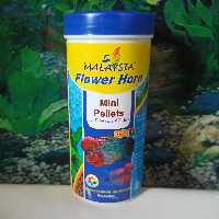 غذا ماهی فلاور هورن . دونه کوچک. حجم 280 ml. رنگ فوق العاده