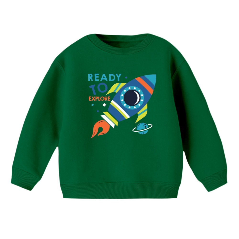 سویشرت بچگانه مدل فضانورد کد 15 رنگ سبز