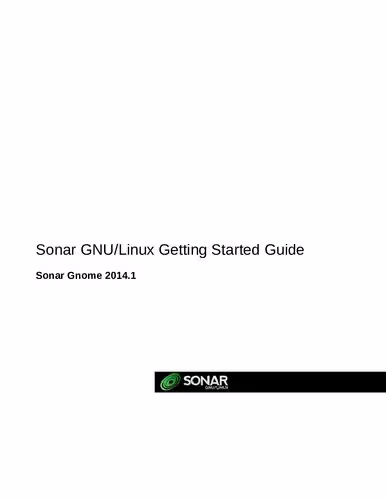 خرید و دانلود نسخه کامل کتاب Sonar GNU/Linux Getting Started Guide: Sonar Gnome 2014.1
