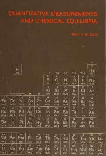 خرید و دانلود نسخه کامل کتاب Quantitative measurements and chemical equilibria - Pdf