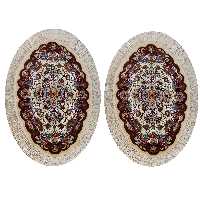  فرش دستباف نیم متری طرح تبریز مدل RAR یک جفت