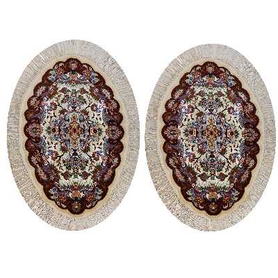  فرش دستباف نیم متری طرح تبریز مدل RAR یک جفت