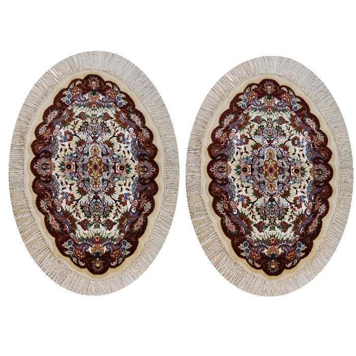  فرش دستباف نیم متری طرح تبریز مدل RAR یک جفت