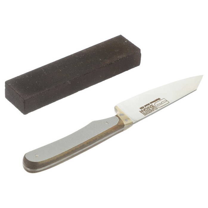 ست کارد آشپزخانه دم دستی با دسته رزینی و سنگ تیزکاری ثمین دست زنجان