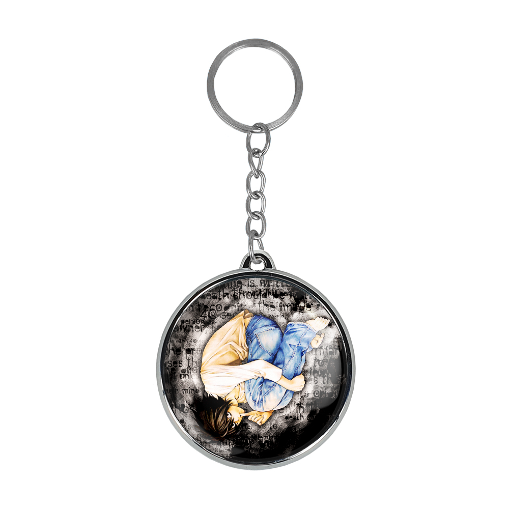 جاکلیدی خندالو طرح نماد ال و ال لاولیت انیمه دفترچه مرگ مدل دوطرفه کد 1131011314 