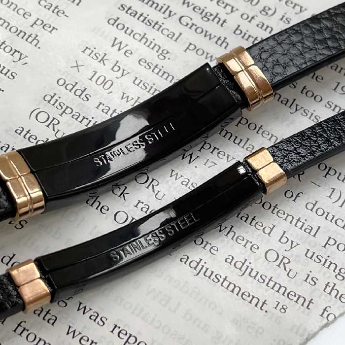 دستبند مدل چرم بسته دو عددی