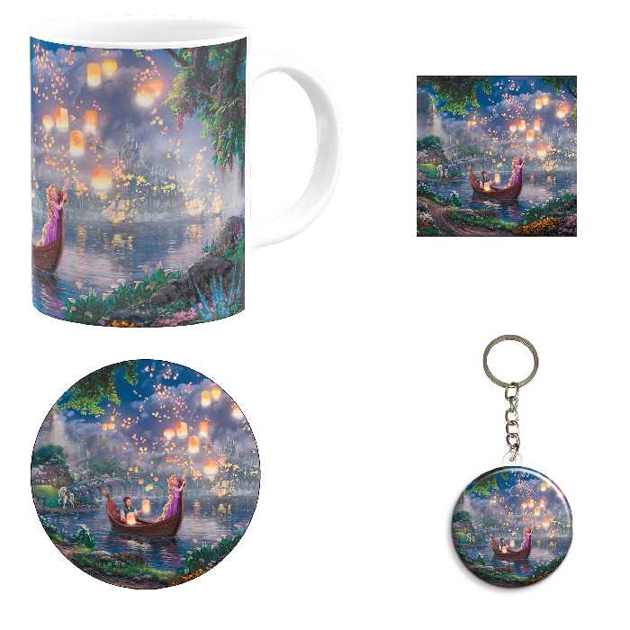 ست هدیه ماگ مدل انیمیشن گیسو کمند طرح tangled کد M3