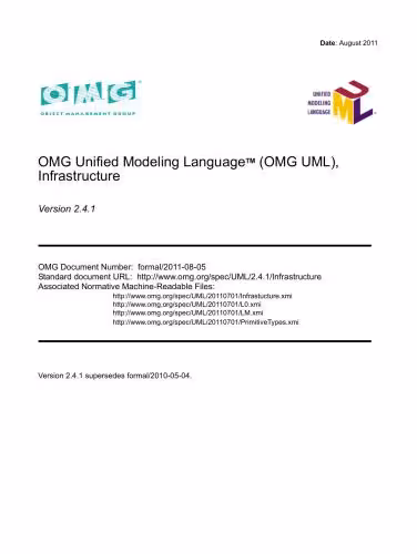 خرید و دانلود نسخه کامل کتاب Object Management Group. OMG Unified Modeling Language (OMG UML), Infrastructure. Version 2.4.1