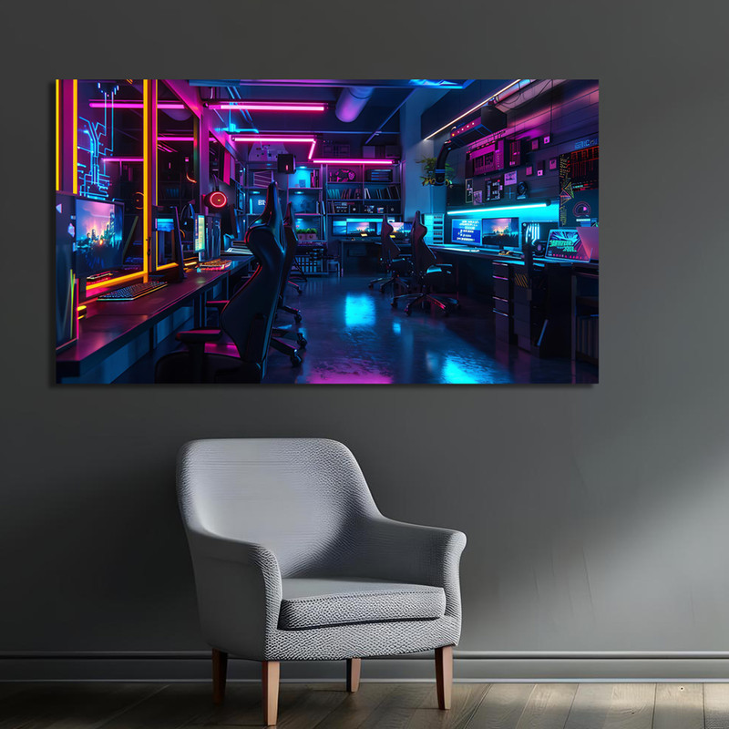 تابلو شاسی مدل اتاق گیمینگ کد GME90 | دنیای قاب