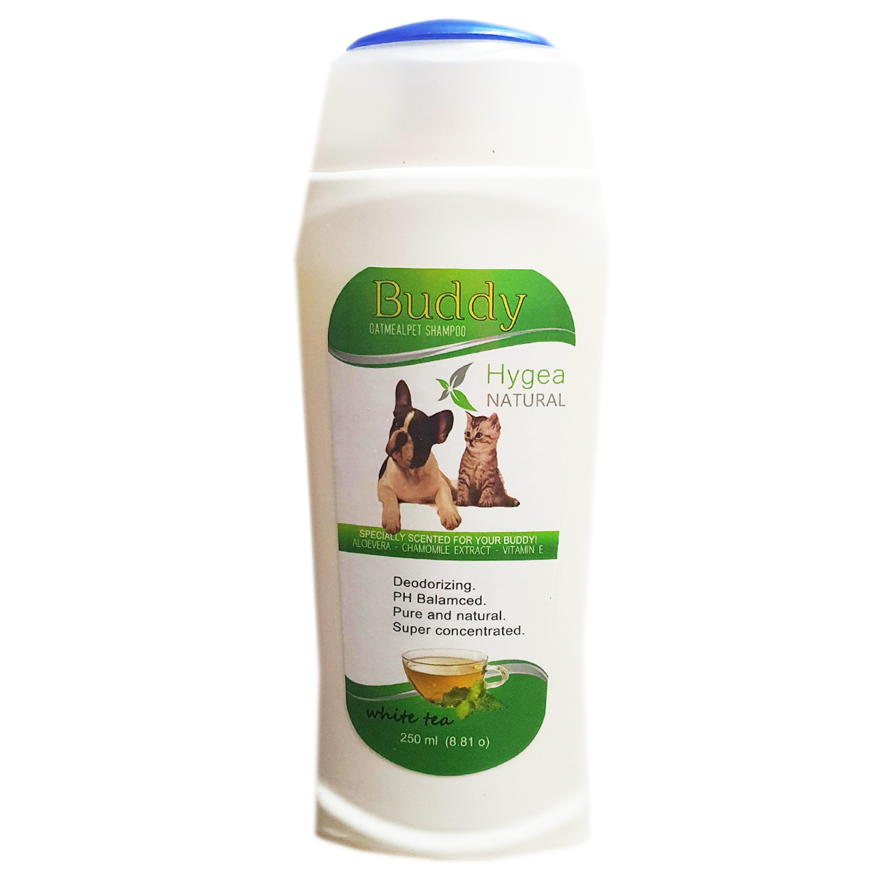 شامپو سگ و گربه بادی مدل Hygea Natural رایحه چای سفید حجم 300 میلی لیتر