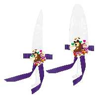 ست کارد و کفگیر سرو کیک مدل ماشا و میشا