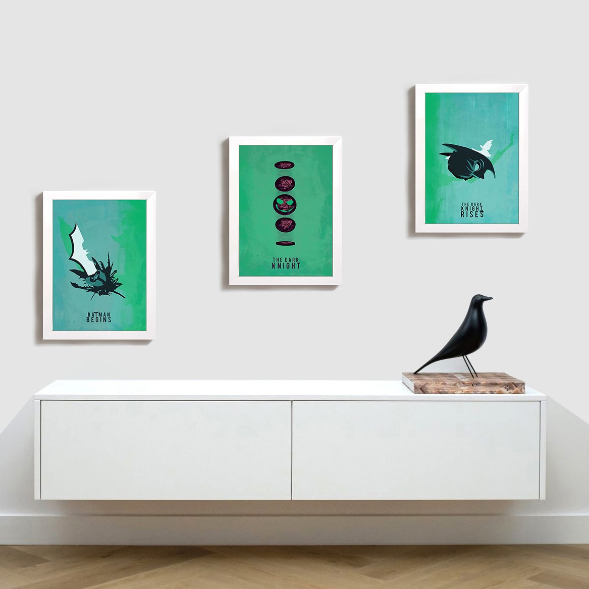 تابلو مدل batman trilogy nolan W473 مجموعه 3 عددی