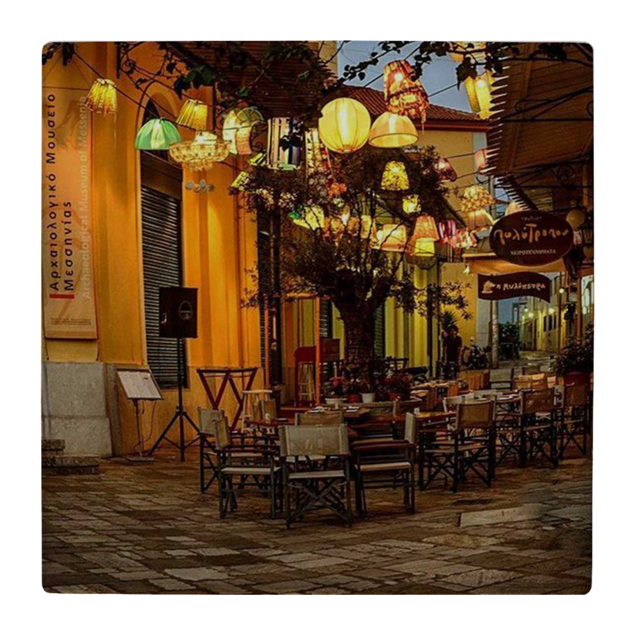  کاشی کارنیلا طرح کافه شبانه اروپایی کد wk4845