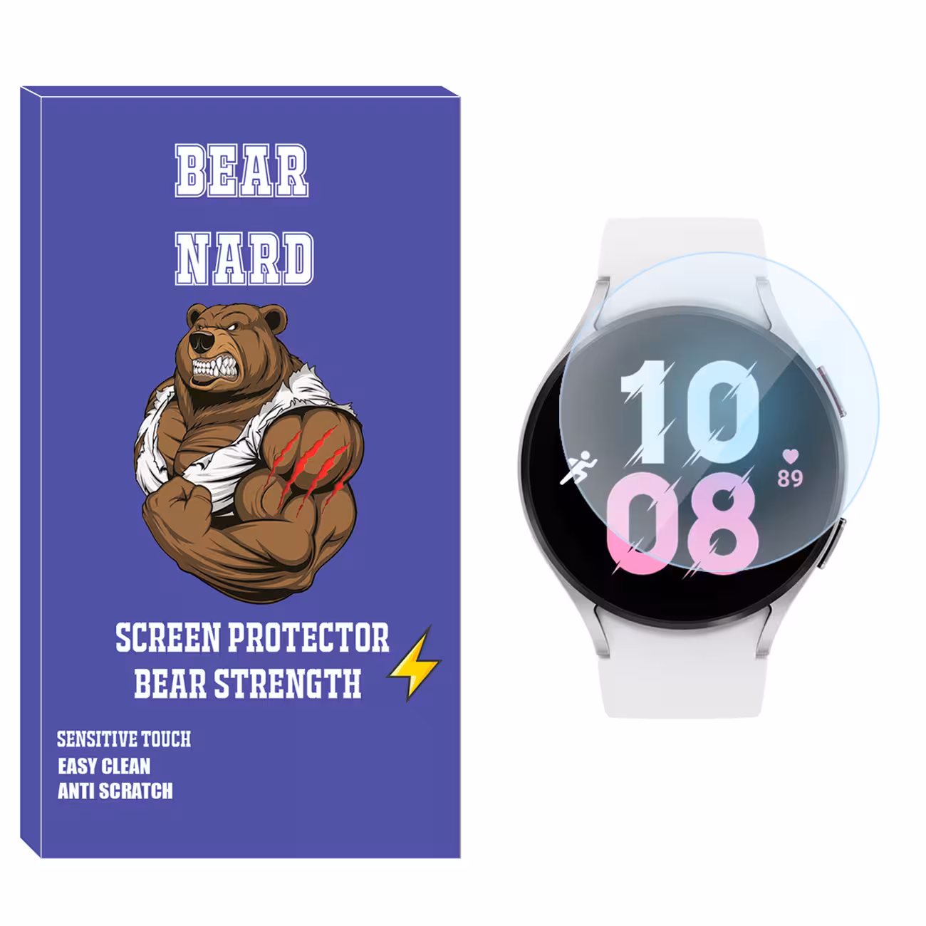 محافظ صفحه نمایش شیشه‌ای برنارد مدل SH-BR مناسب برای ساعت هوشمند سامسونگ Galaxy Watch 5 44mm