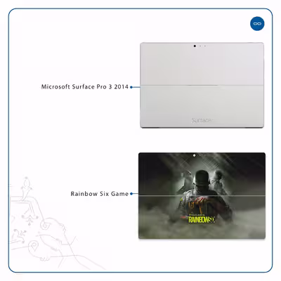برچسب پوششی ماهوت مدل Rainbow-Six-Game مناسب برای تبلت مایکروسافت Surface Pro 3 2014