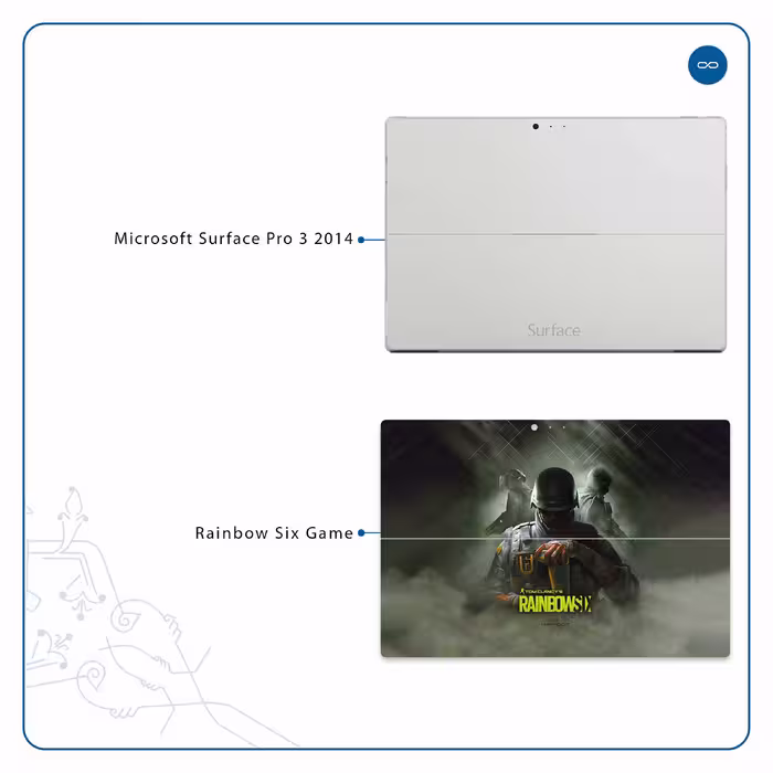 برچسب پوششی ماهوت مدل Rainbow-Six-Game مناسب برای تبلت مایکروسافت Surface Pro 3 2014