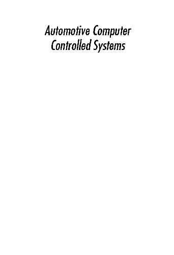 خرید و دانلود نسخه کامل کتاب Automotive Computer Controlled Systems: Diagnostic Tools And Technique