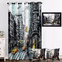 پرده رنس مدل S3-41119 به همراه تابلو و کوسن