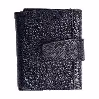 کیف پول اوال مدل چرم طبیعی طرح سافیانو کد W1  رنگ مشکی