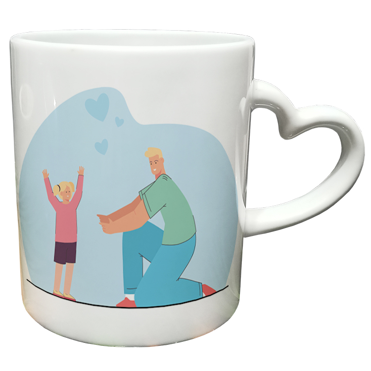 ماگ مدل دسته قلبی طرح روز پدر کد 87