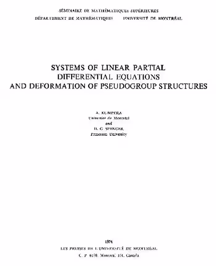 خرید و دانلود نسخه کامل کتاب Systems of linear partial differential equations and deformations of pseudogroup structures MCde
