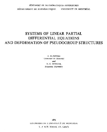 خرید و دانلود نسخه کامل کتاب Systems of linear partial differential equations and deformations of pseudogroup structures MCde