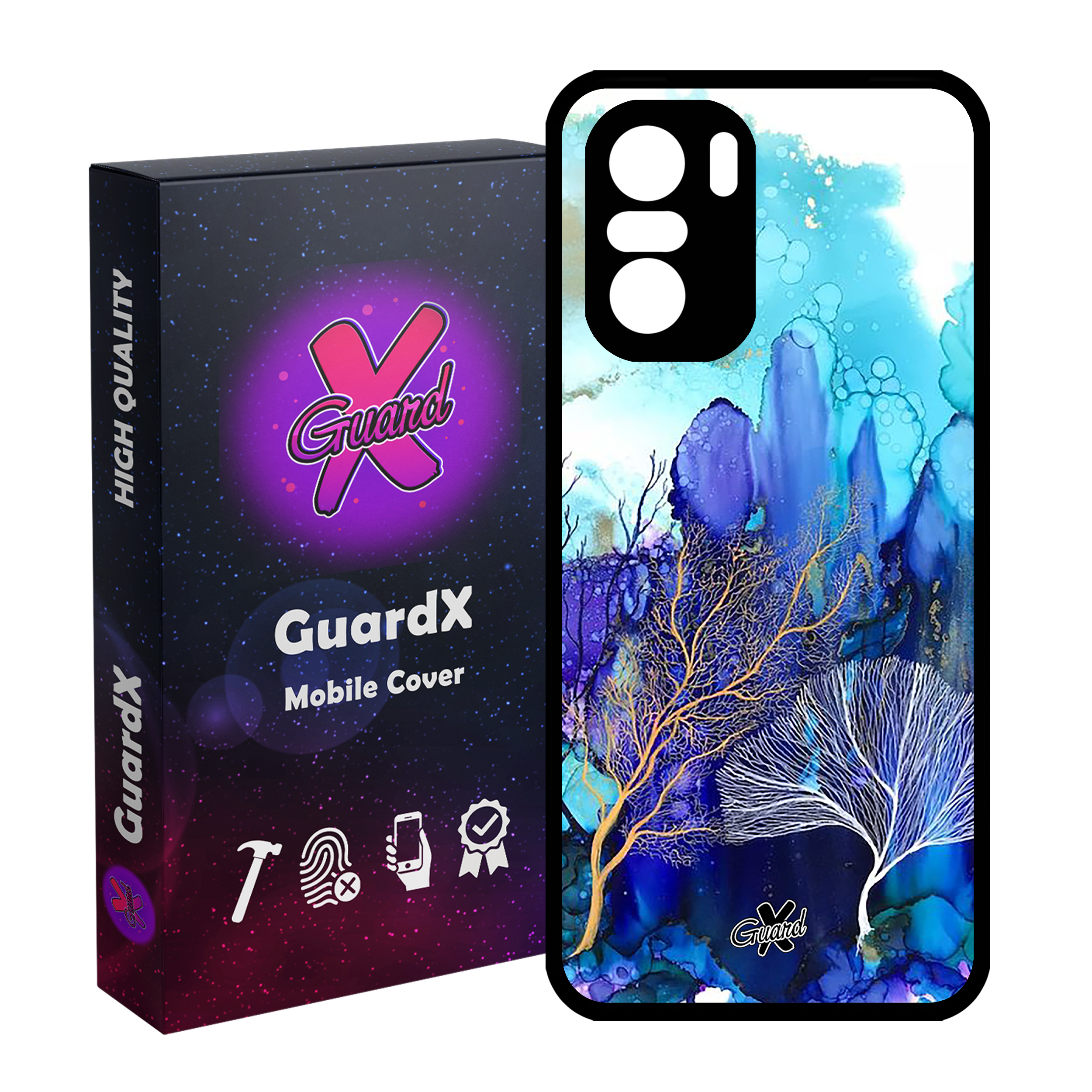 کاور گارد ایکس طرح آبرنگی مدل Glass10292 مناسب برای گوشی موبایل شیائومی Poco F3/MI 11X/MI 11X Pro/Redmi K40/K40 Pro