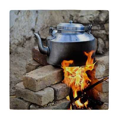  کاشی طرح کتری روی آتش کد wk4169