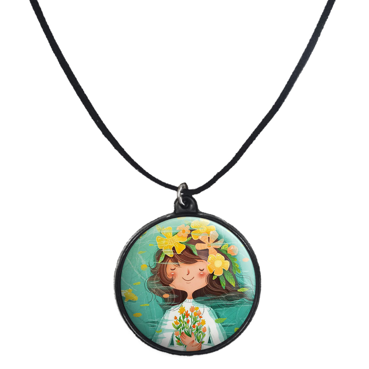 گردنبند پرمانه طرح دخترانه جذاب کد pmb.29996 مدل دو طرفه