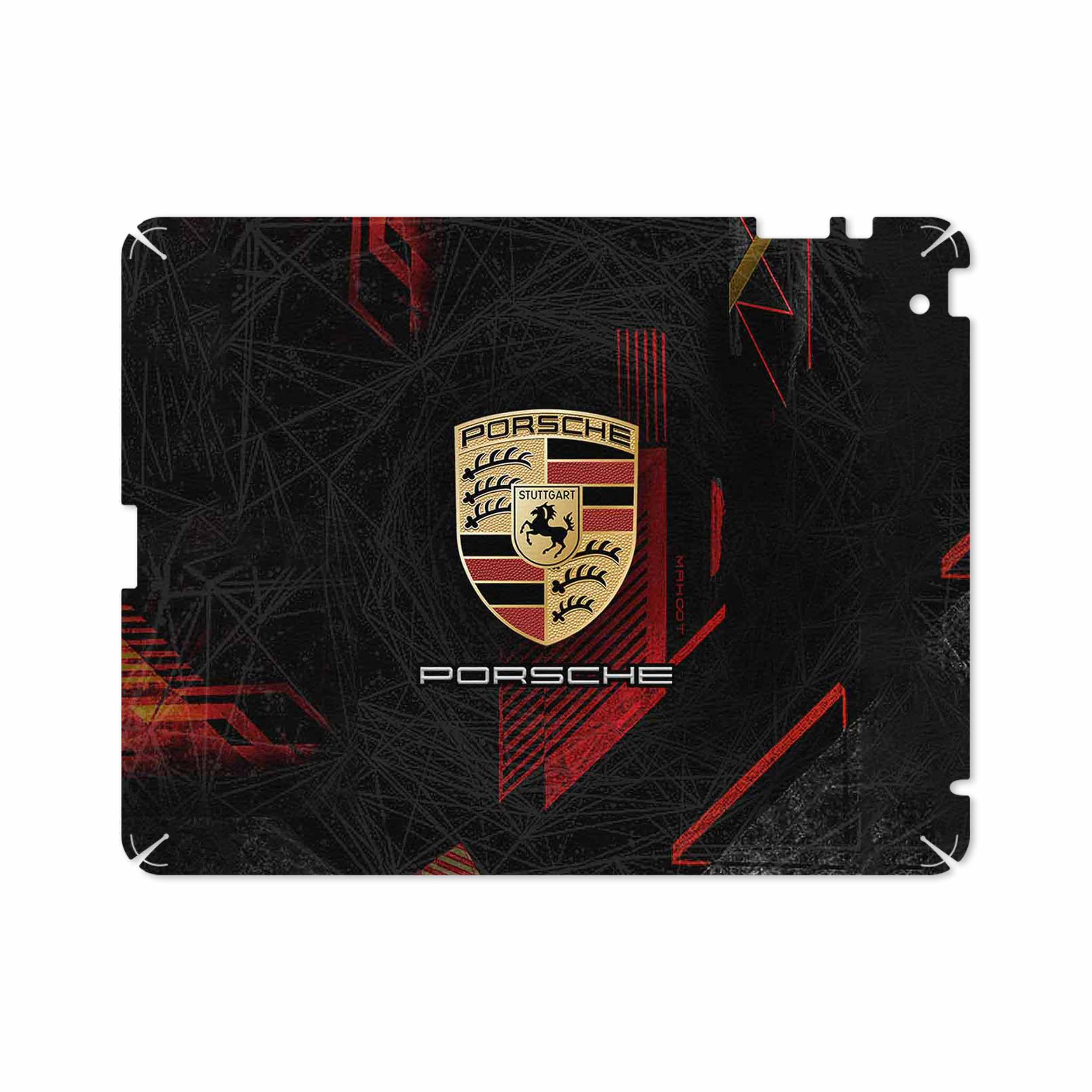 برچسب پوششی ماهوت مدل Porsche-Logo مناسب برای تبلت اپل iPad 2 2011 A1396