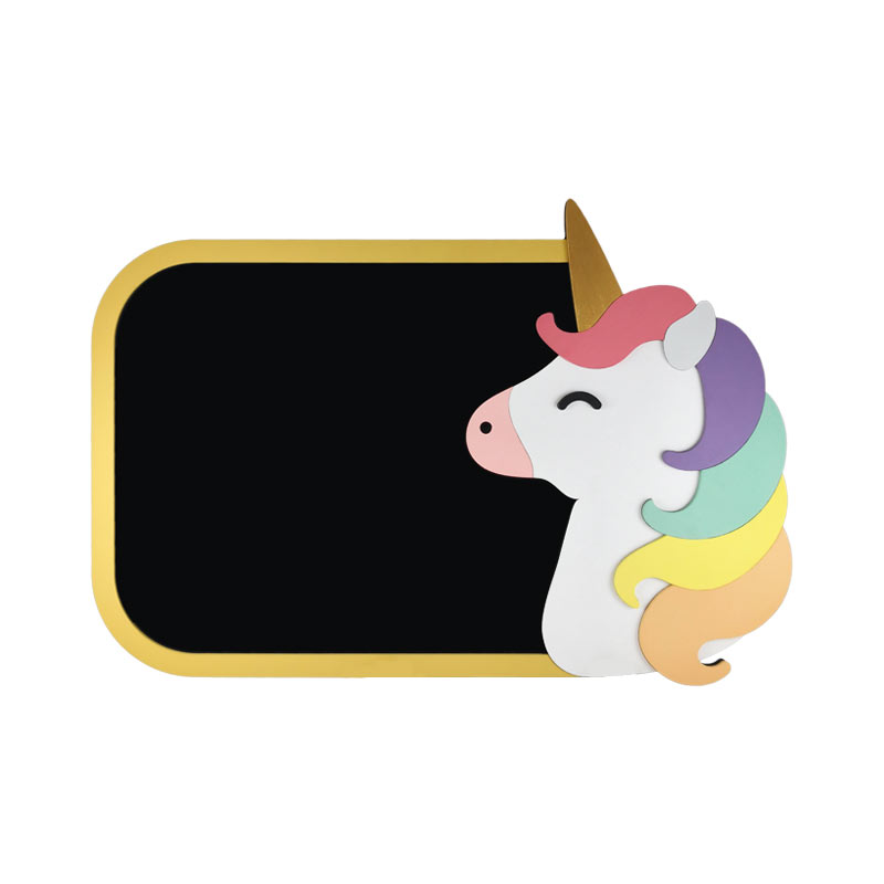 تخته سیاه طرح یونیکورن مدل MKids40B سایز 30 ×41 سانتی متر