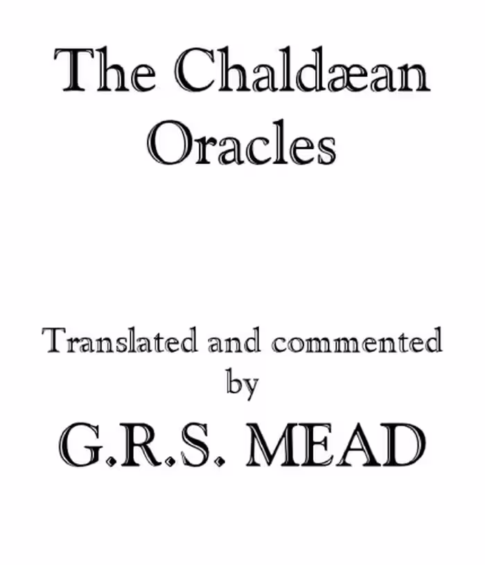 خرید و دانلود نسخه کامل کتاب Chaldaean Oracles (VOL 1 and VOL 2)
