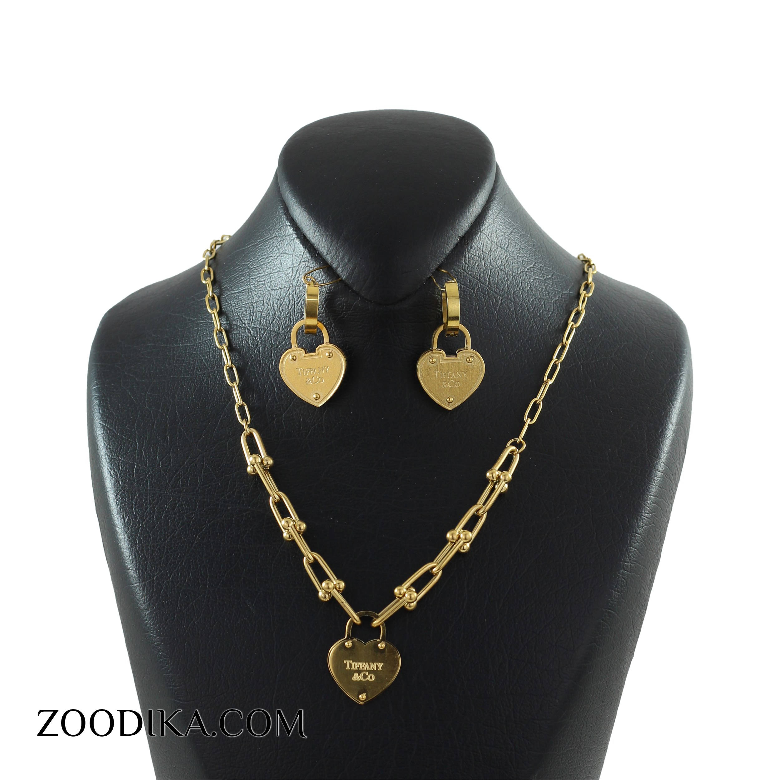 نیم ست استیل طرح تیفانی رنگ ثابت ضد حساسیت AAA-68