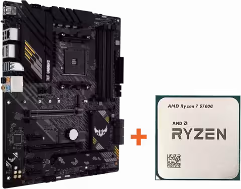 باندل مادربرد Asus TUF Gaming B550-Plus  به همراه پردازنده AMD Ryzen 7 5700G