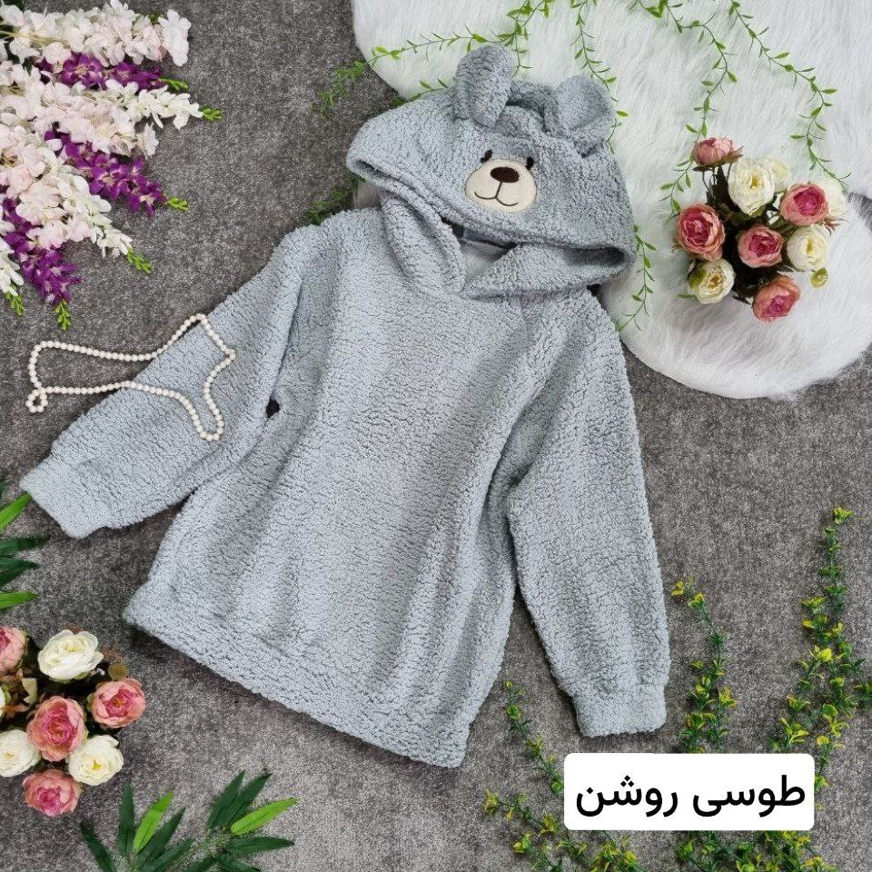 هودی زنانه مدل ستاره جنس تدی اعلا  رنگ بندی متنوع فری سایز 38تا46ریز 