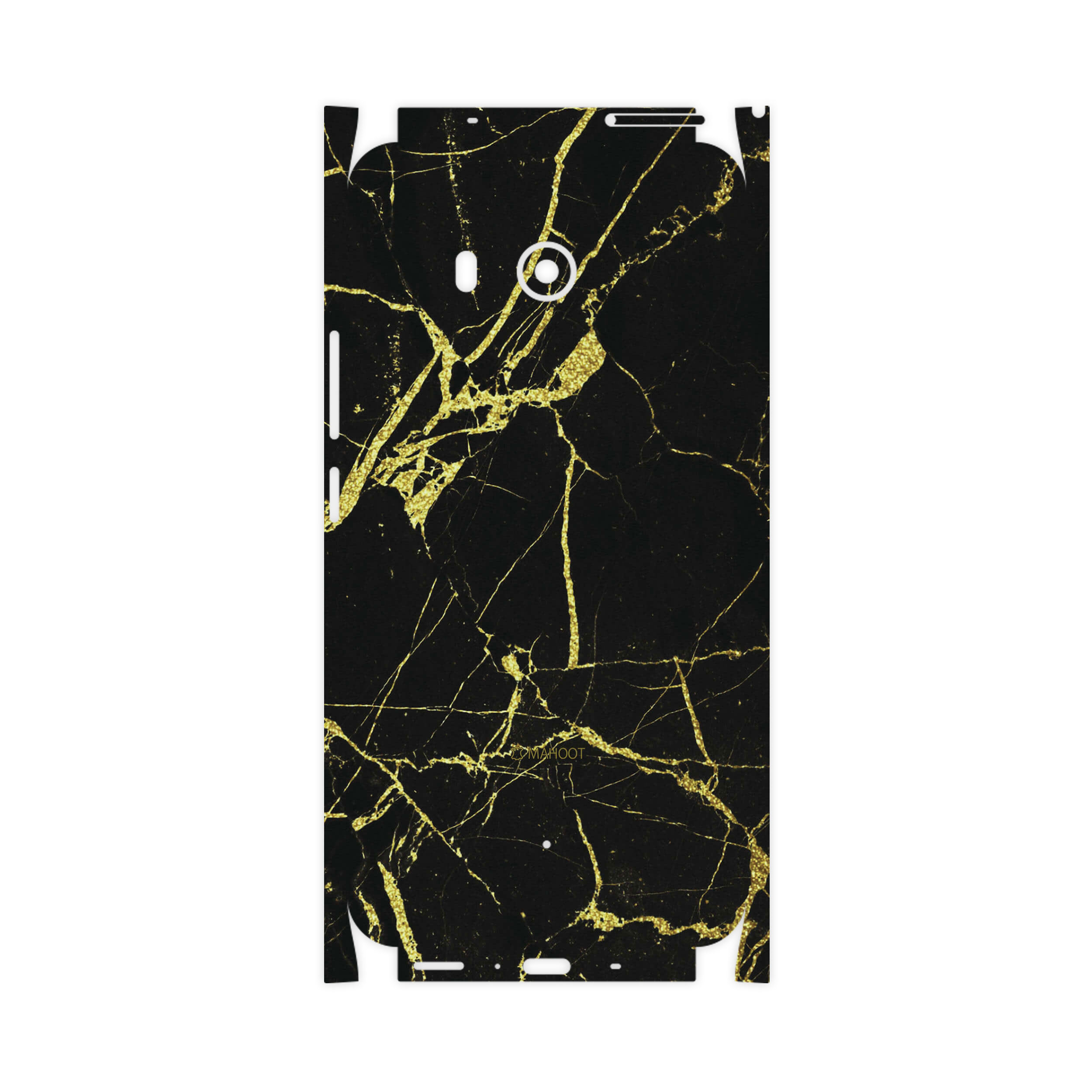 برچسب پوششی ماهوت مدل Graphite-Gold-Marble-FullSkin مناسب برای گوشی موبایل اچ تی سی U11