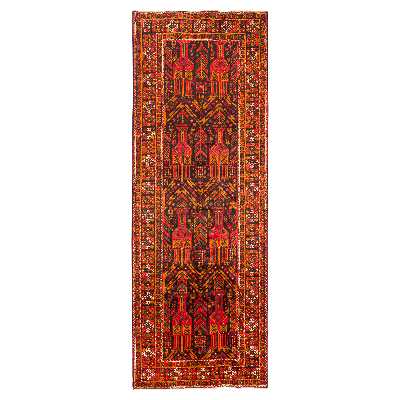 فرش دستبافت طول سه متری مدل  نقشه بلوچ  کد 23.1274