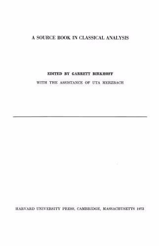 خرید و دانلود نسخه کامل کتاب A source book in classical analysis