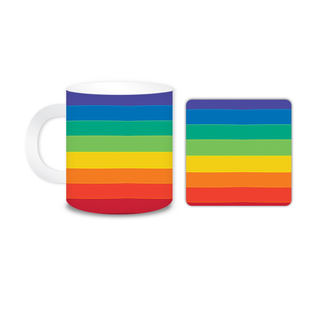 ماگ مدل رنگی کد 107 به همراه زیر لیوانی