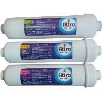 فیلتر دستگاه تصفیه آب خانگی اینلاین پک 3 تایی فیلترو