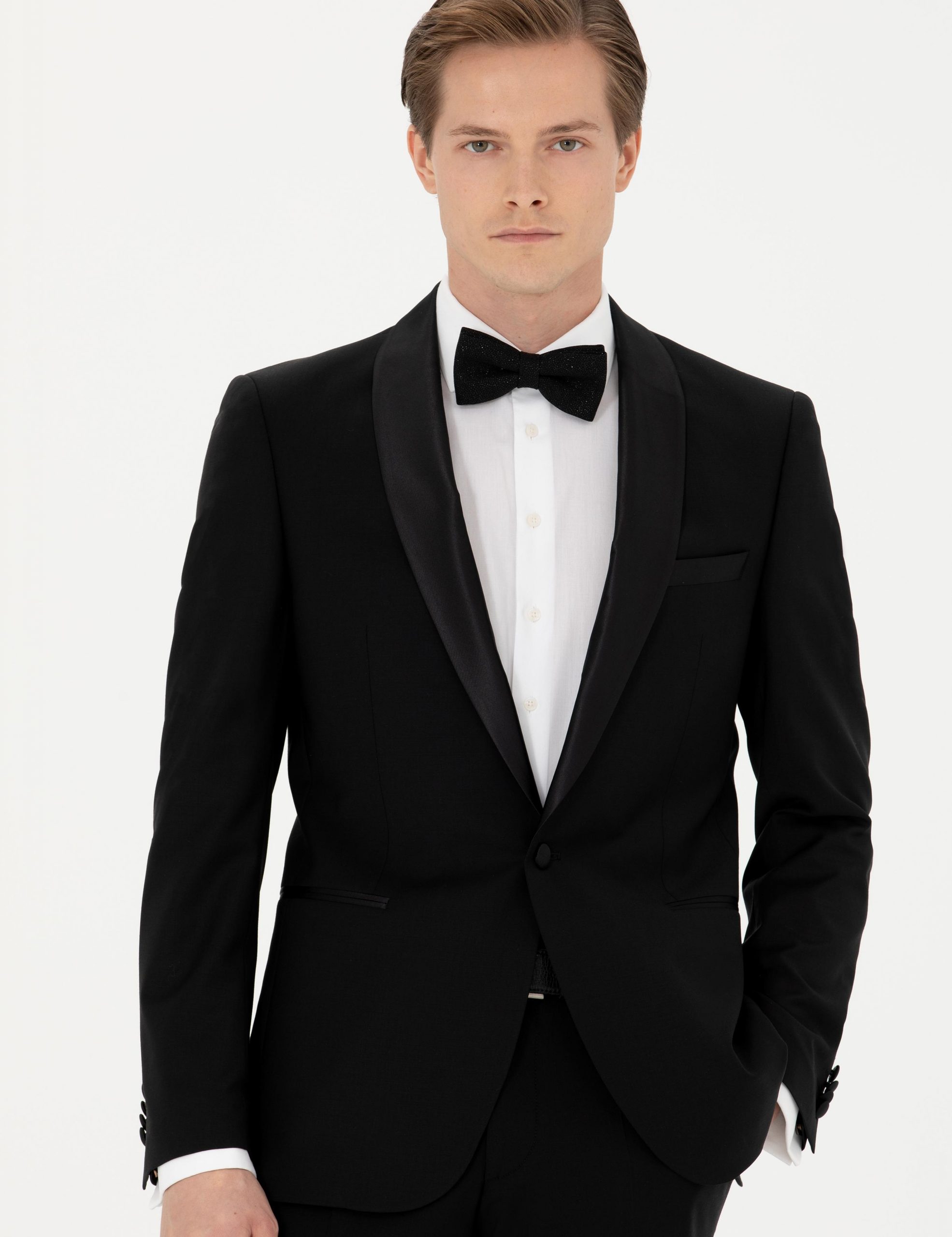 کت و شلوار مردانه مشکی کاشارل