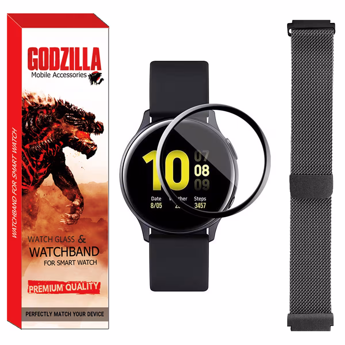 محافظ صفحه نمایش گودزیلا مدل GS-MLS مناسب برای ساعت هوشمند سامسونگ Active 2 44mm به همراه بند