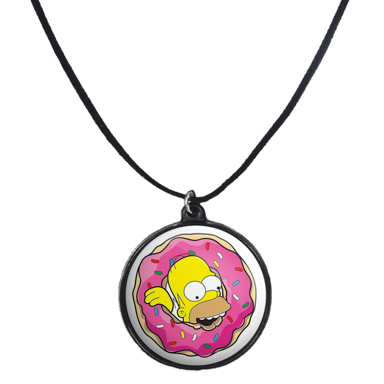 گردنبند پرمانه طرح سیمپسون ها کد pmb.21287 مدل دو طرفه