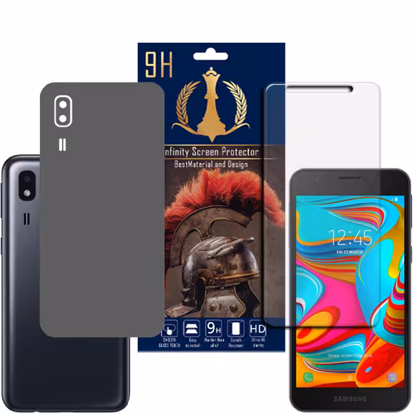 برچسب پوششی اینفینیتی مدل PRO MAX مناسب برای گوشی موبایل سامسونگ Galaxy A2 CORE به همراه محافظ صفحه نمایش