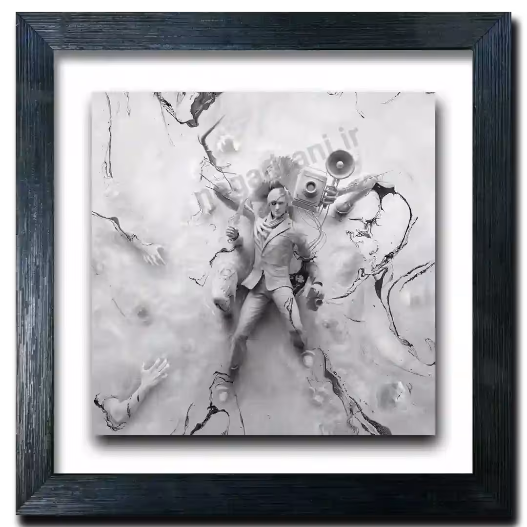 تابلو قاب سورئال طرح  N 2